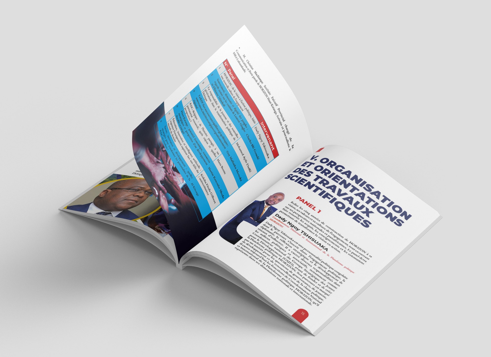 Mise en page éditoriale — Composition de magazine et direction de mise en page pour Horizon.